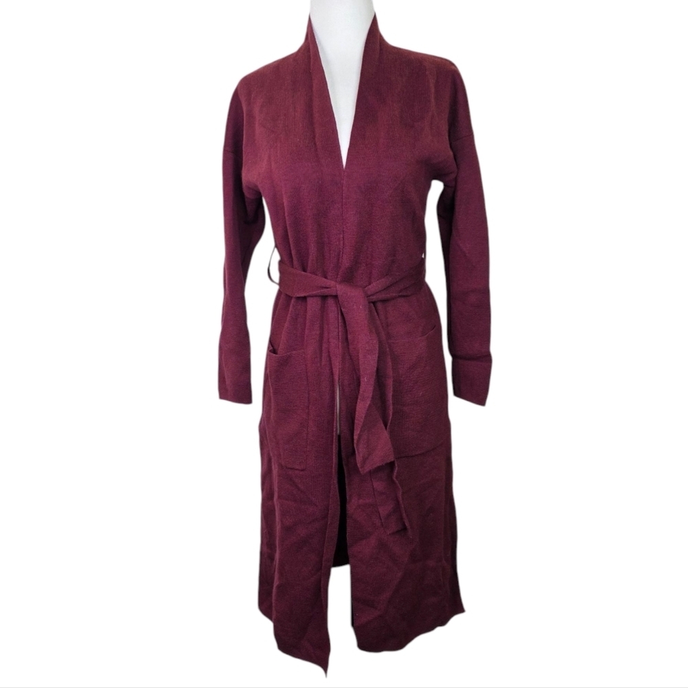 Wilfred Knit merino wool mid length cardigan